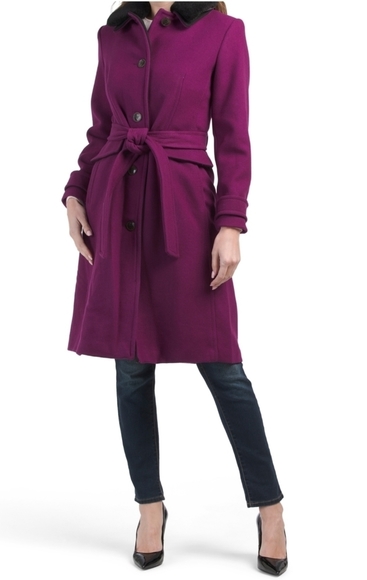 KATE Spade Button Down Wrap Wool Coat - Picture 1 of 17